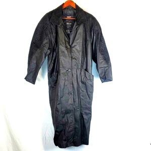 Vintage Pelle Insulated Leather‎ Trenchcoat